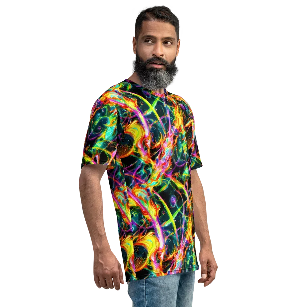 Astral Firestorm on Men's Crew Neck T-Shirt — Right