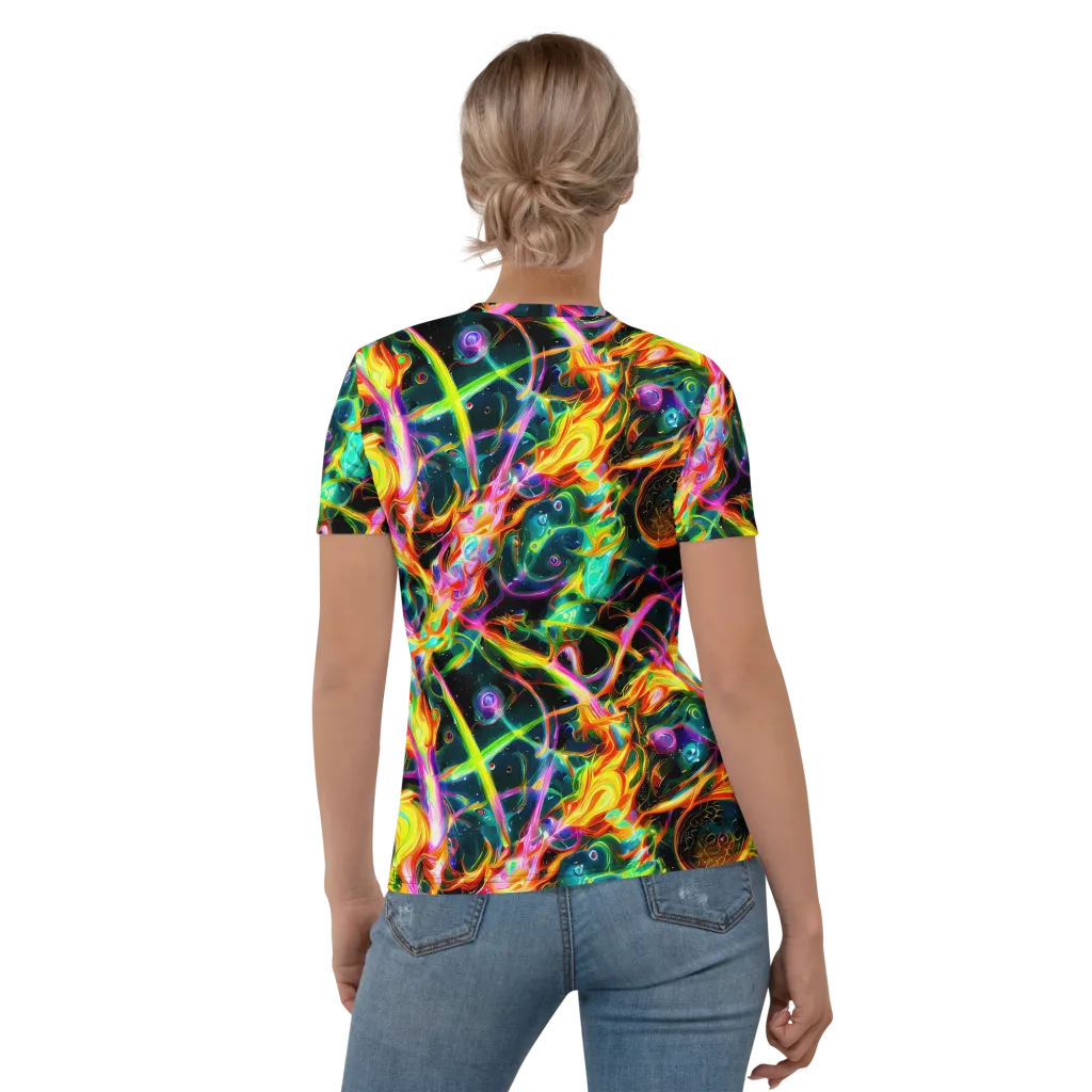 Astral Firestorm on Women's Crew Neck T-Shirt — Back