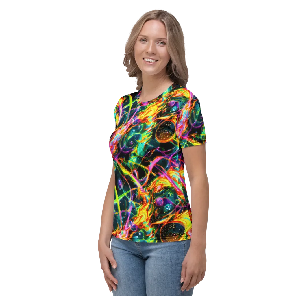 Astral Firestorm on Women's Crew Neck T-Shirt — Left
