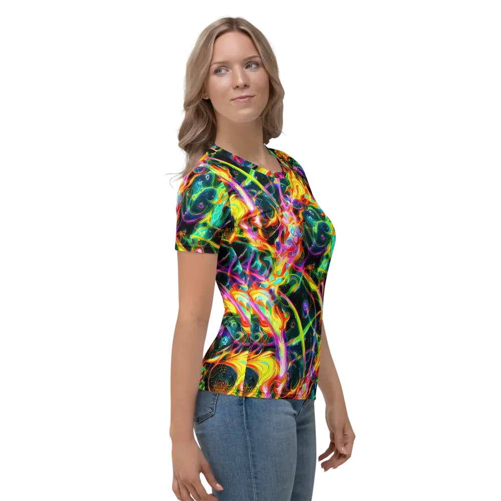 Astral Firestorm on Women's Crew Neck T-Shirt — Right