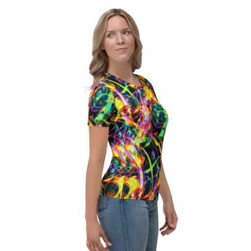 Astral Firestorm on a Women's Crew Neck T-Shirt