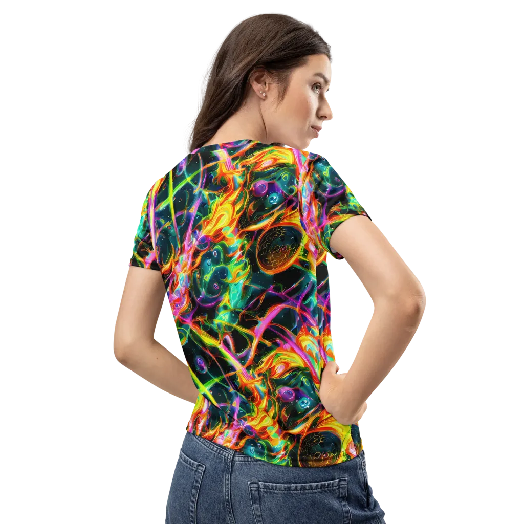 Astral Firestorm on Women's Crew Neck T-Shirt — Back