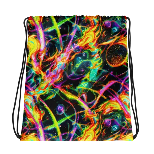 Astral Firestorm on a Drawstring Bag