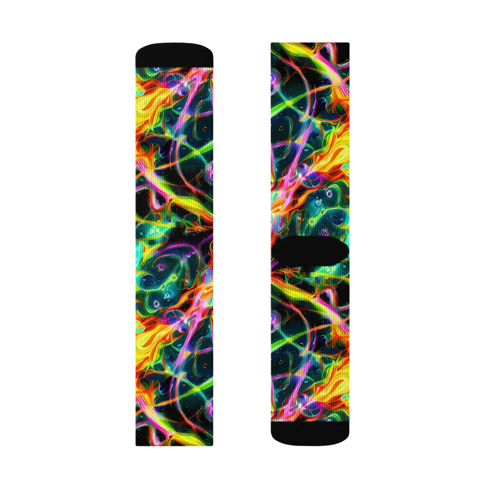 Astral Firestorm on Socks — Left Sock