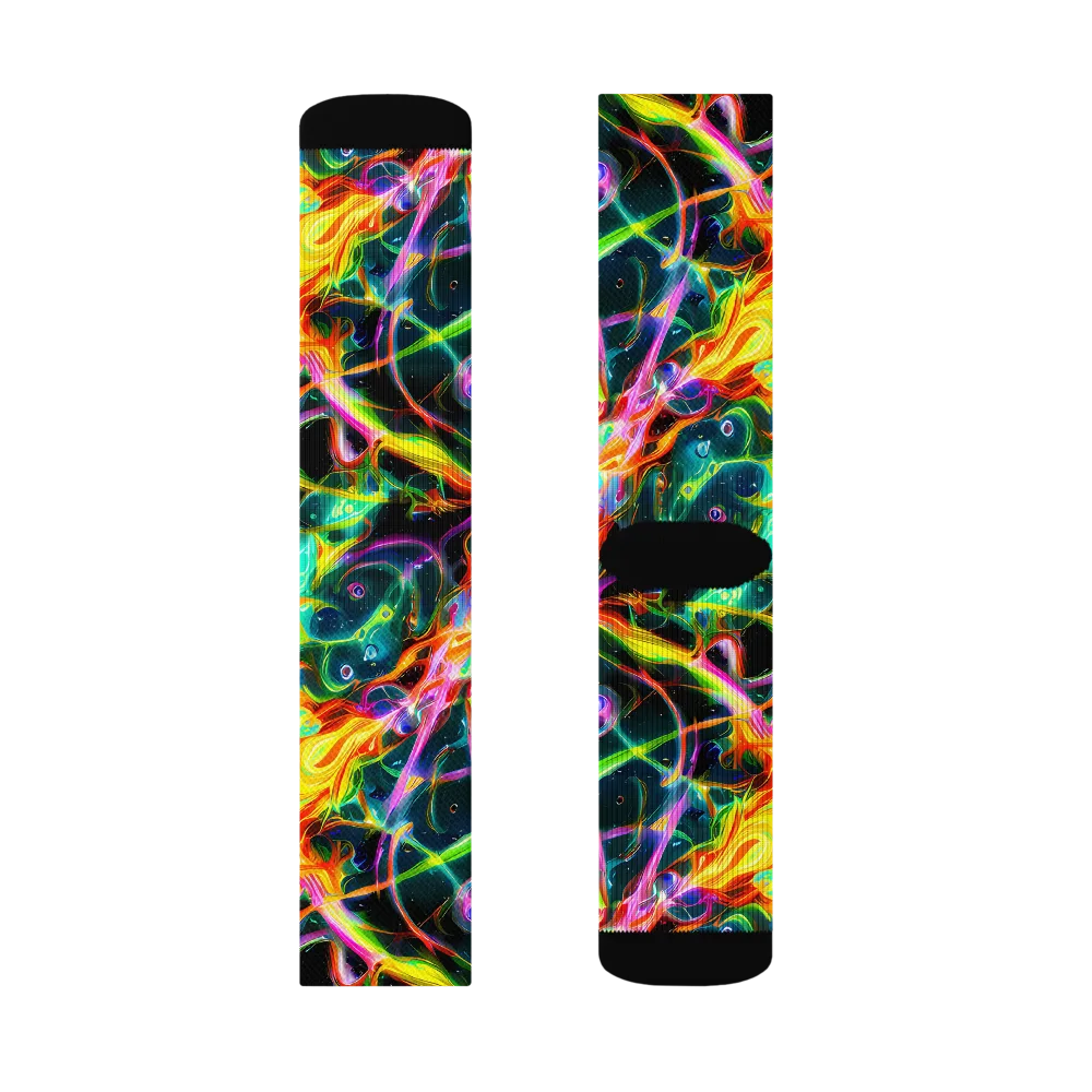 Astral Firestorm on Socks — Right Sock