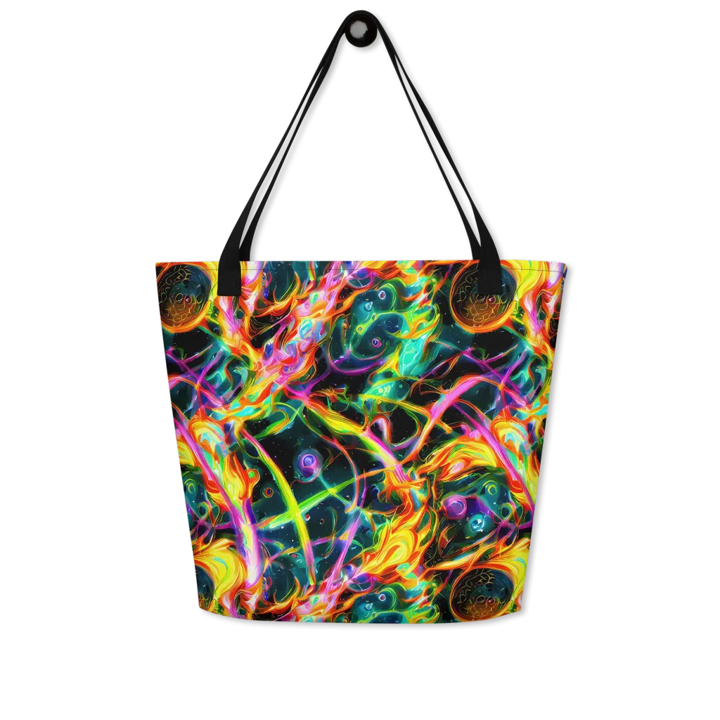 Astral Firestorm on Large Tote Bag W/ Pocket — Front