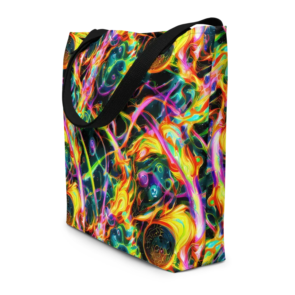 Astral Firestorm on Large Tote Bag W/ Pocket — Front