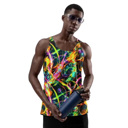 Astral Firestorm on a Men's Tank Top