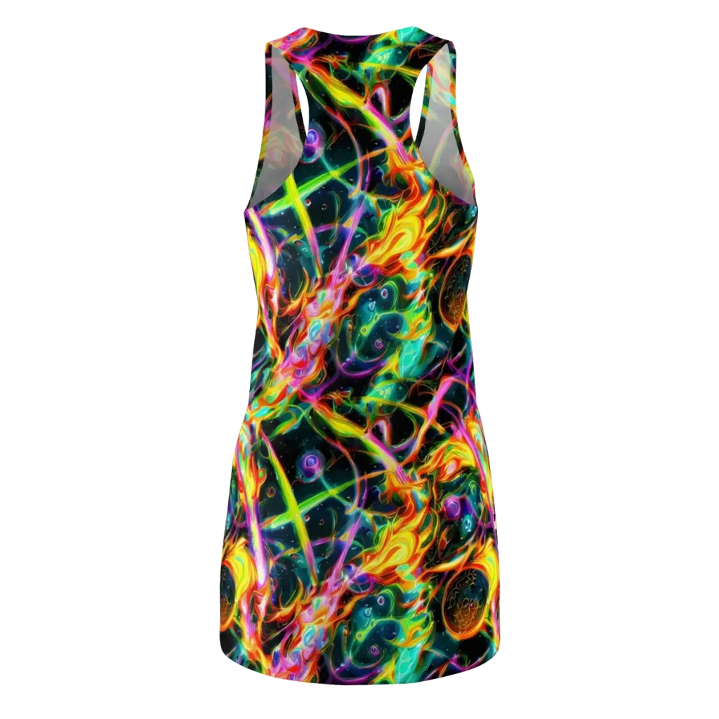 Astral Firestorm on Racerback Dress — Back