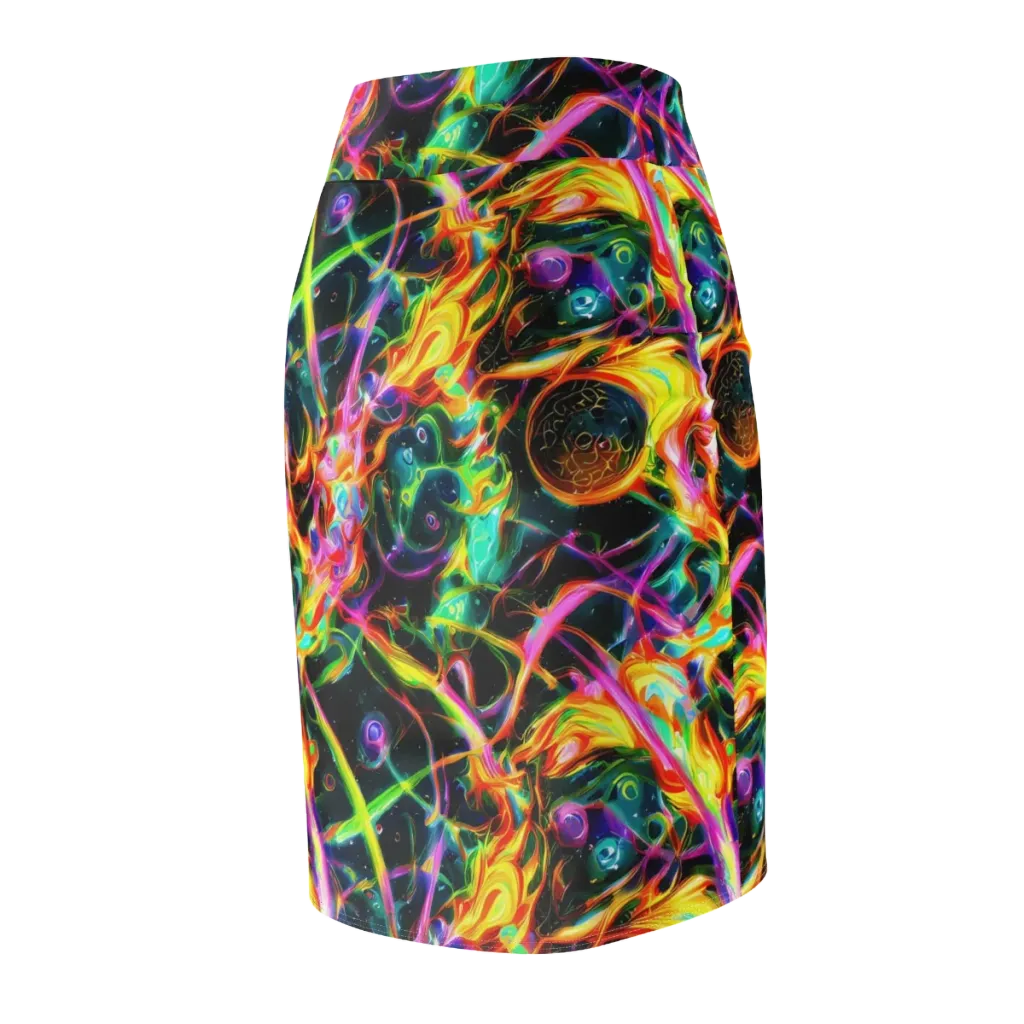 Astral Firestorm on Pencil Skirt — Back Side