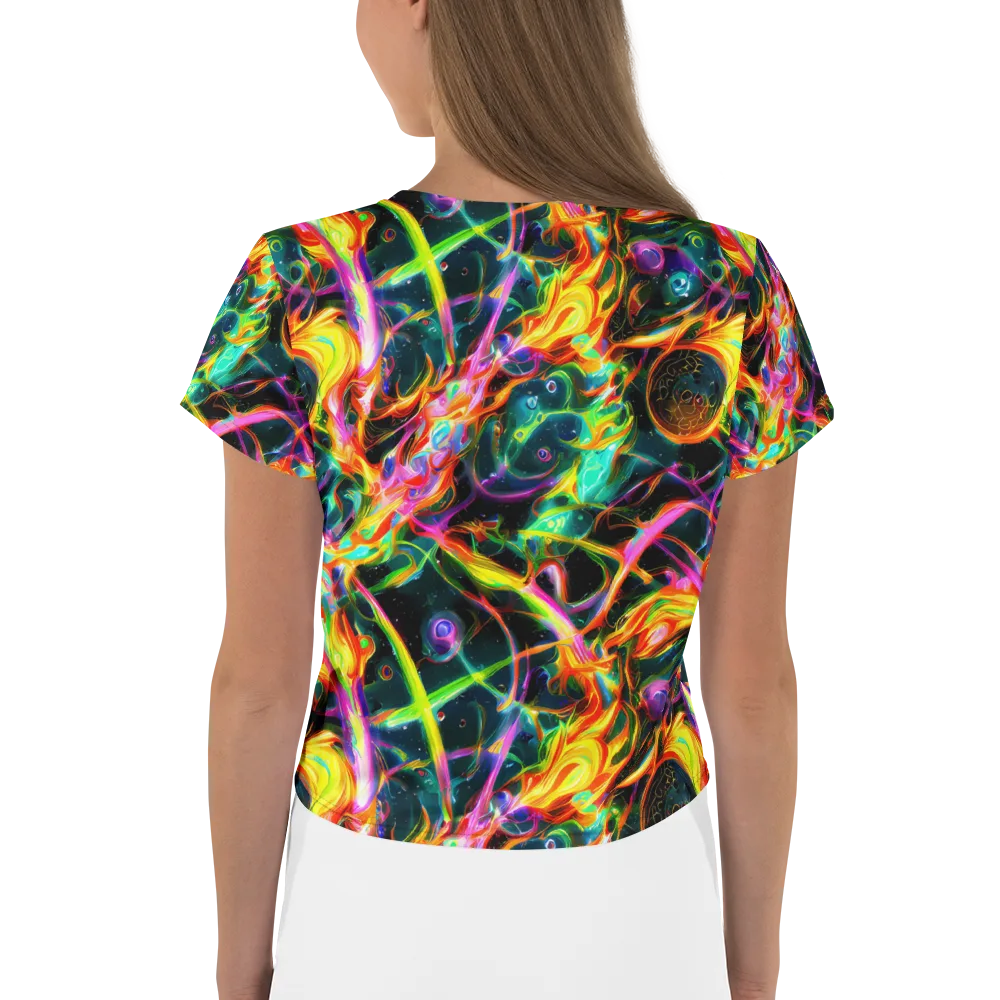 Astral Firestorm on Crop Tee — Back