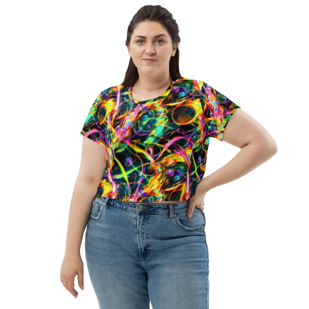 Astral Firestorm on Crop Tee — Front