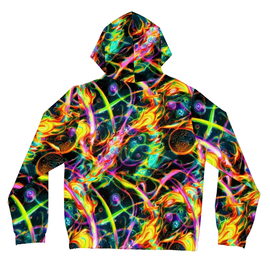 Astral Firestorm on Women's Full-Zip Hoodie — Back