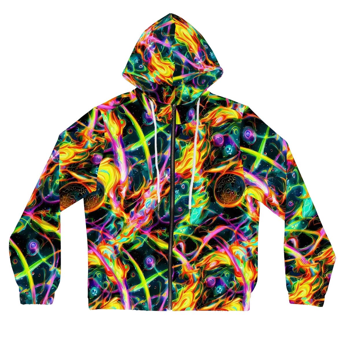 Astral Firestorm on Women's Full-Zip Hoodie — Front