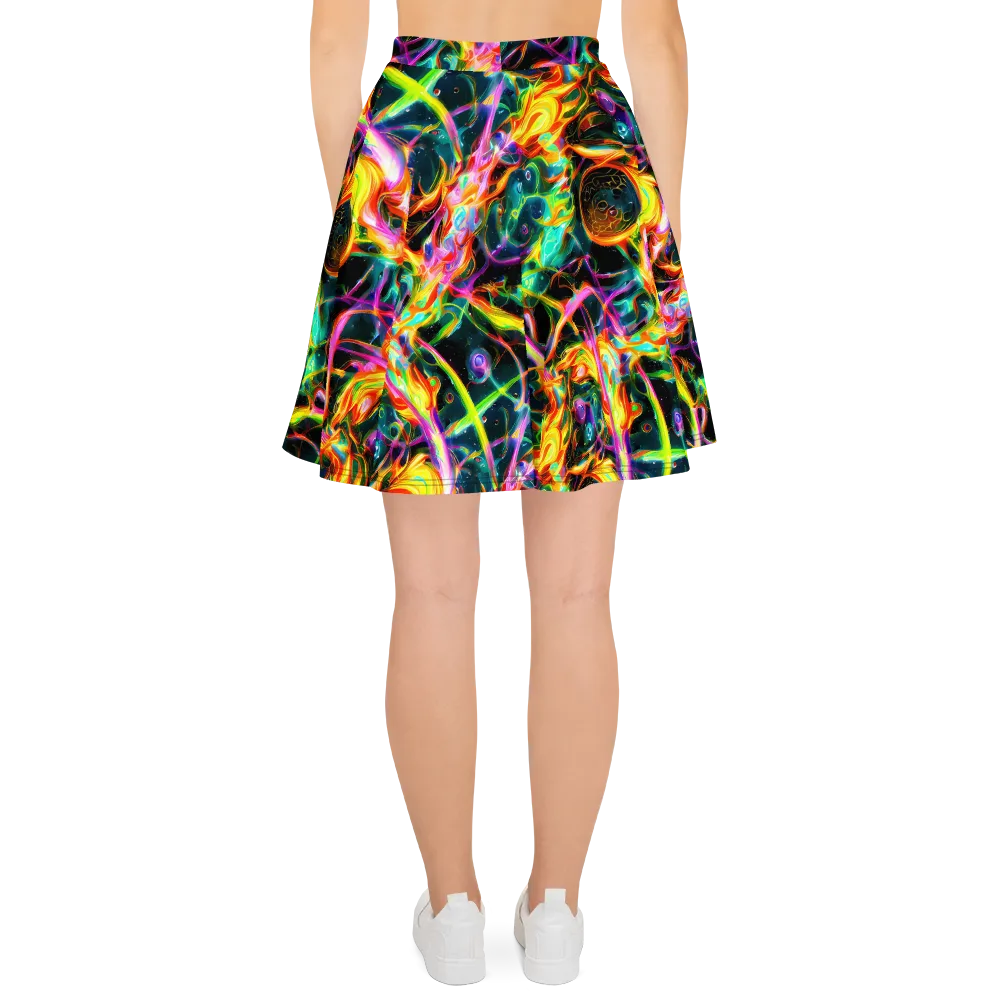 Astral Firestorm on Skater Skirt — Back