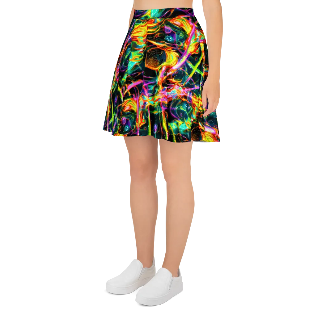 Astral Firestorm on Skater Skirt — Left