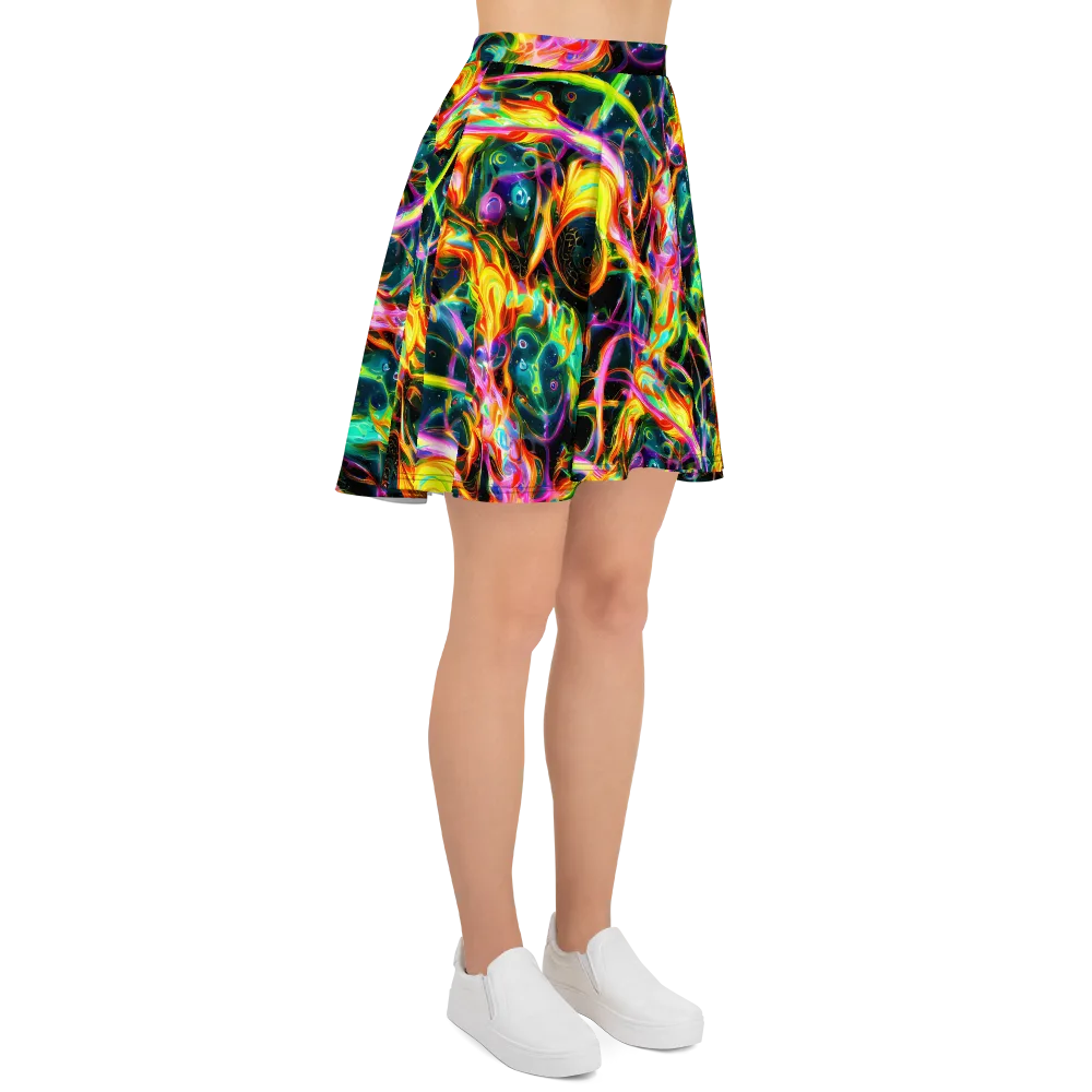 Astral Firestorm on Skater Skirt — Right