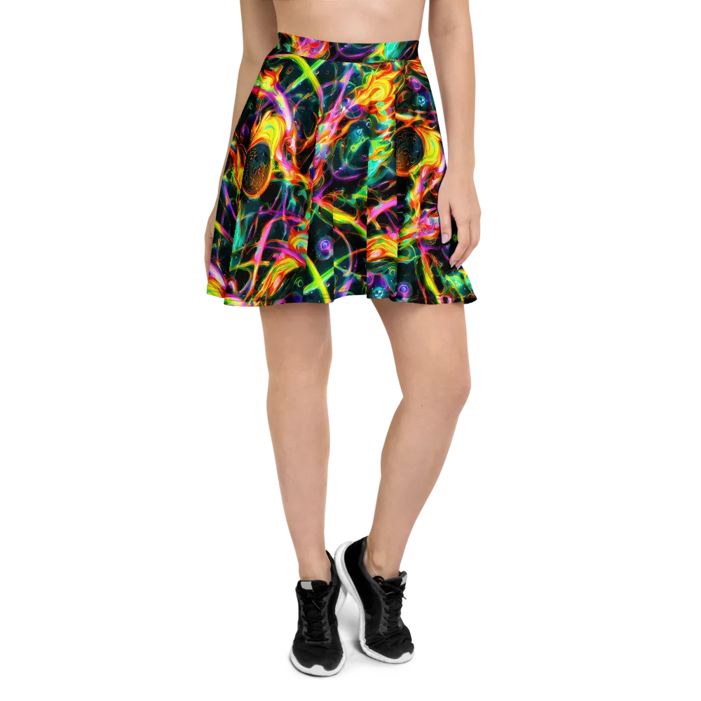 Astral Firestorm on Skater Skirt — Front