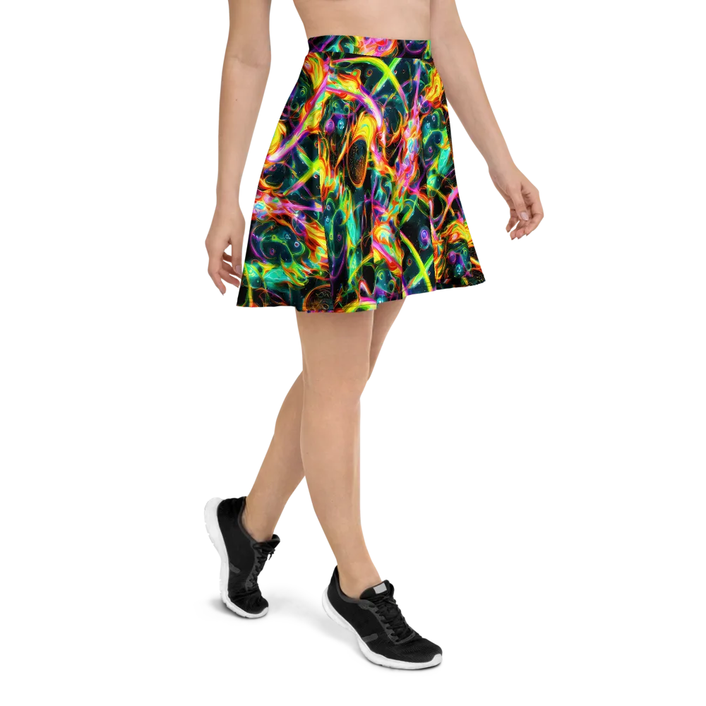 Astral Firestorm on Skater Skirt — Right