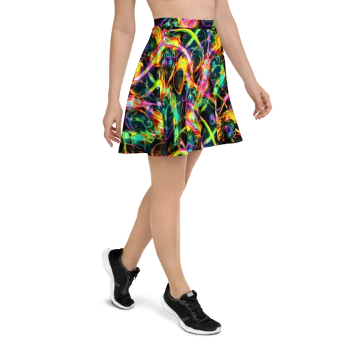 Astral Firestorm on a Skater Skirt