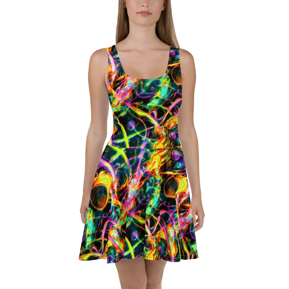 Astral Firestorm on Skater Dress — Front