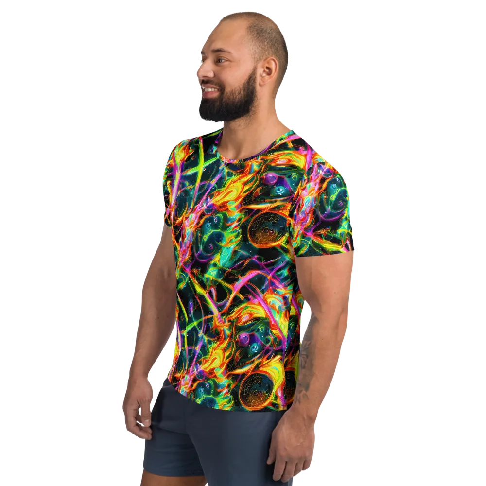 Astral Firestorm on Men's Athletic T-Shirt — Left