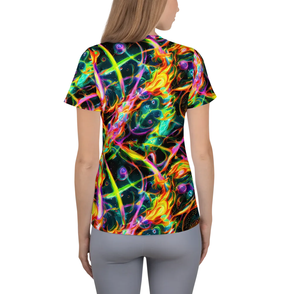 Astral Firestorm on Women's Athletic T-Shirt — Back