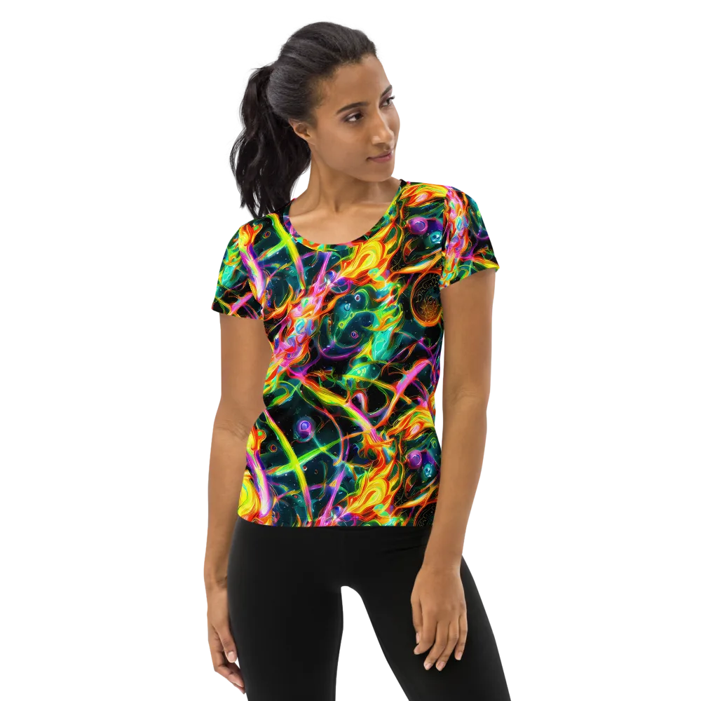 Astral Firestorm on Women's Athletic T-Shirt — Front