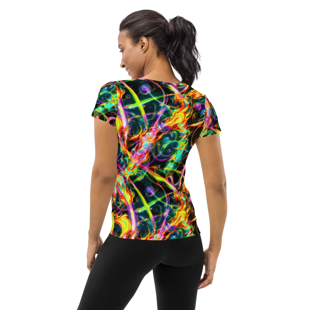 Astral Firestorm on Women's Athletic T-Shirt — Back
