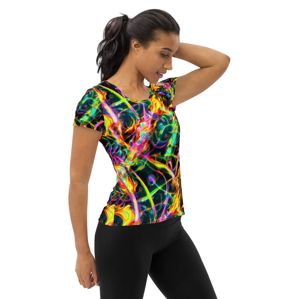 Astral Firestorm on Women's Athletic T-Shirt — Right