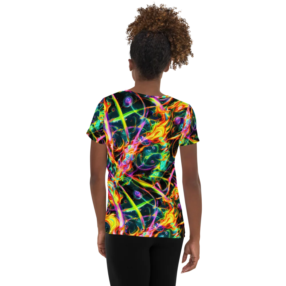 Astral Firestorm on Women's Athletic T-Shirt — Back