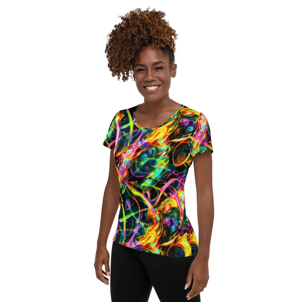 Astral Firestorm on Women's Athletic T-Shirt — Left