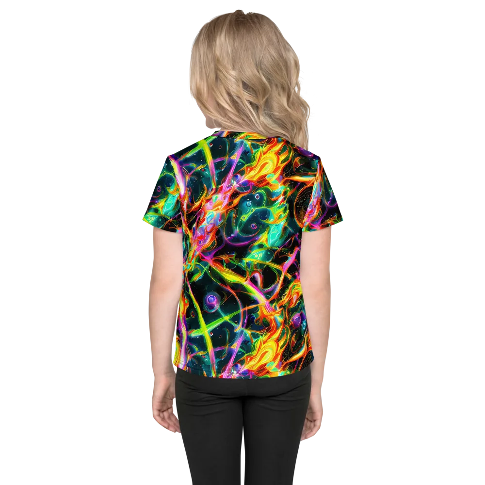 Astral Firestorm on Kids Crew Neck T-Shirt — Back