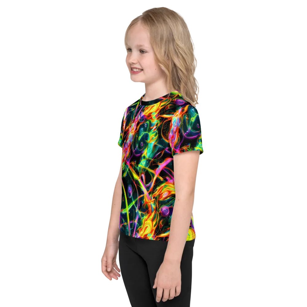 Astral Firestorm on Kids Crew Neck T-Shirt — Left