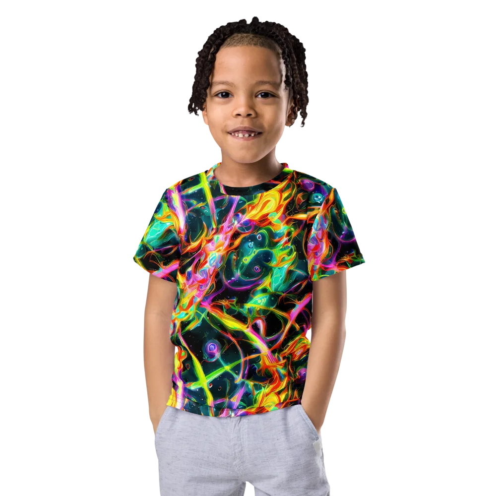 Astral Firestorm on Kids Crew Neck T-Shirt — Front