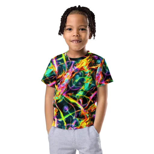 Astral Firestorm on a Kids Crew Neck T-Shirt
