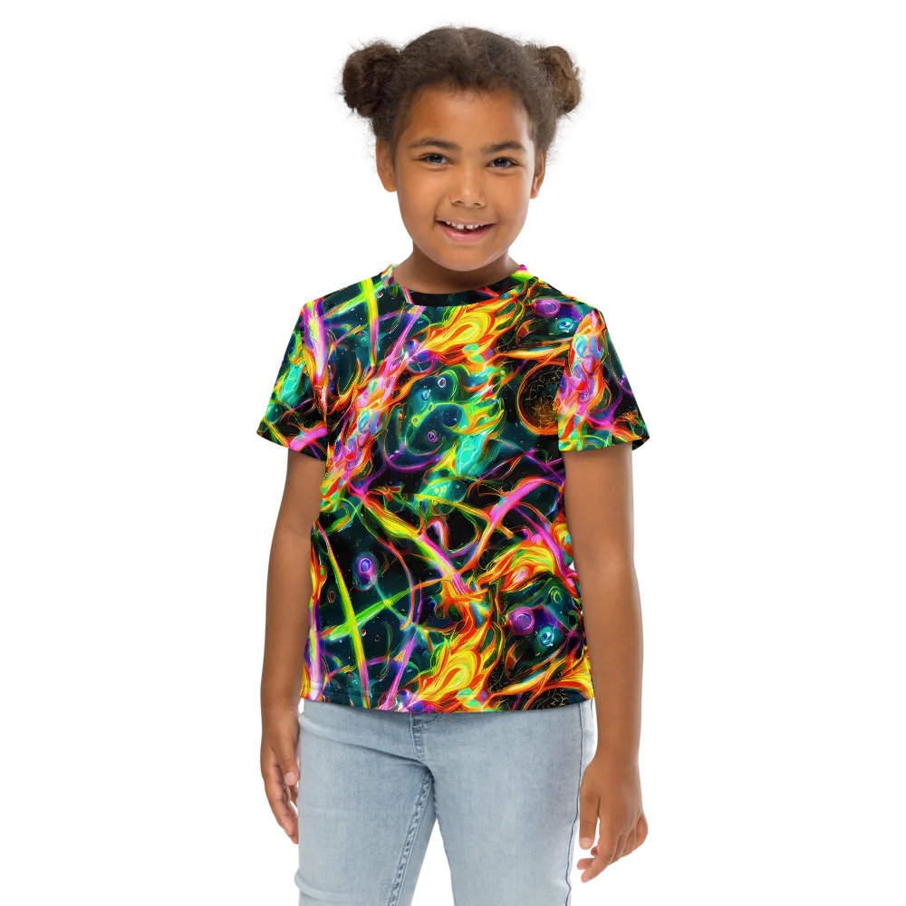 Astral Firestorm on Kids Crew Neck T-Shirt — Front