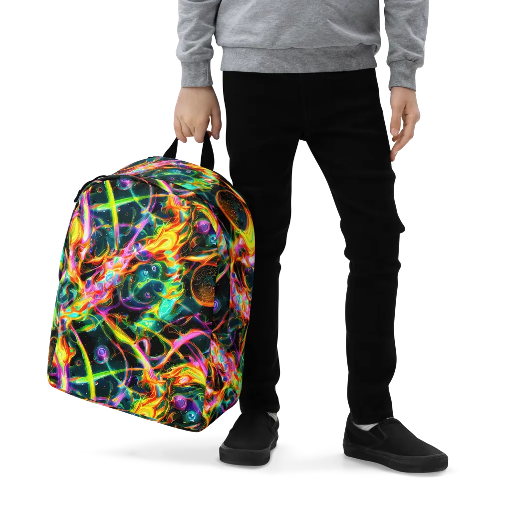 Astral Firestorm on Minimalist Backpack — Zoomed-in