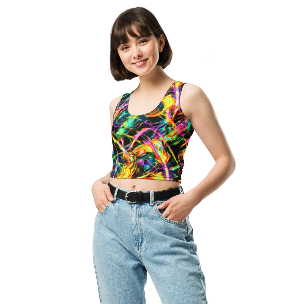 Astral Firestorm on Crop Top — Front