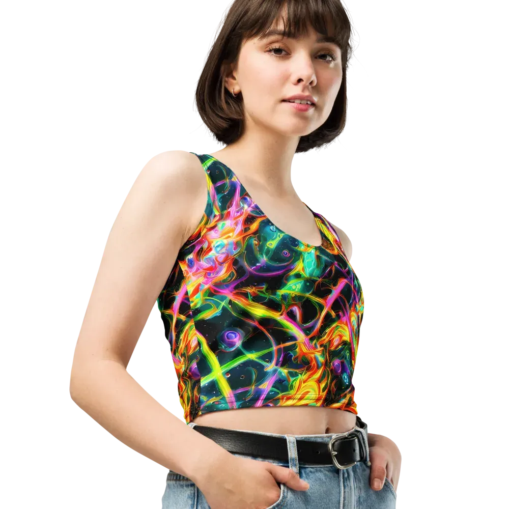 Astral Firestorm on Crop Top — Right Front