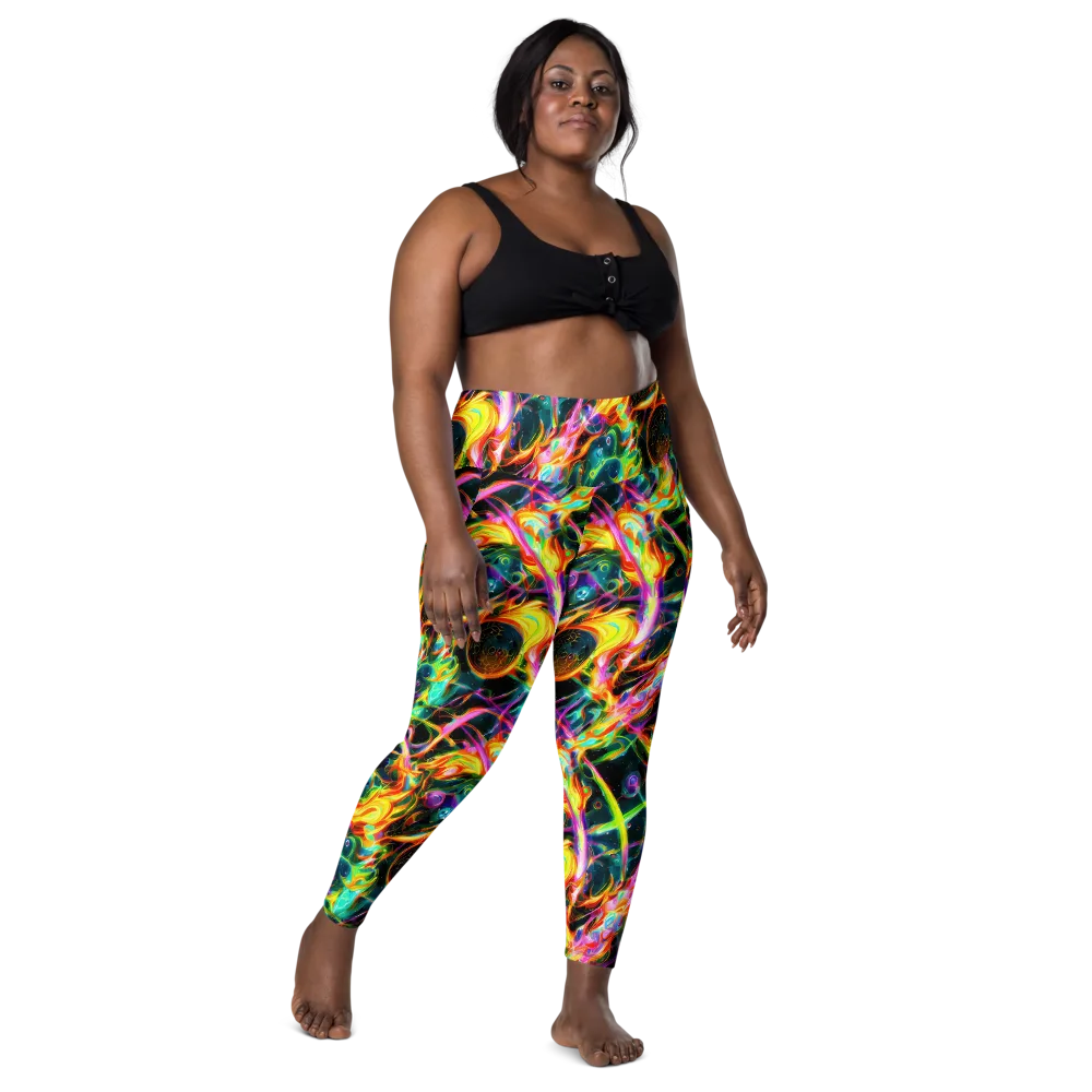 Astral Firestorm on Leggings with Pockets — Front