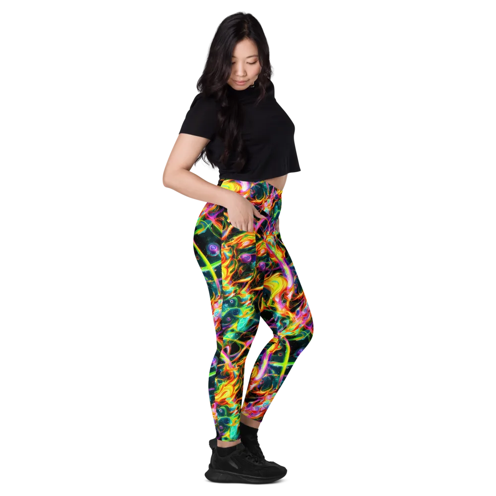 Astral Firestorm on Leggings with Pockets — Right