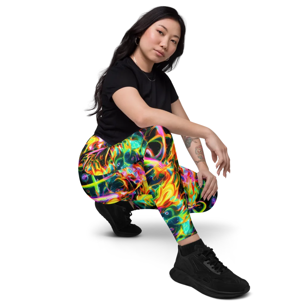 Astral Firestorm on Leggings with Pockets — Right Front