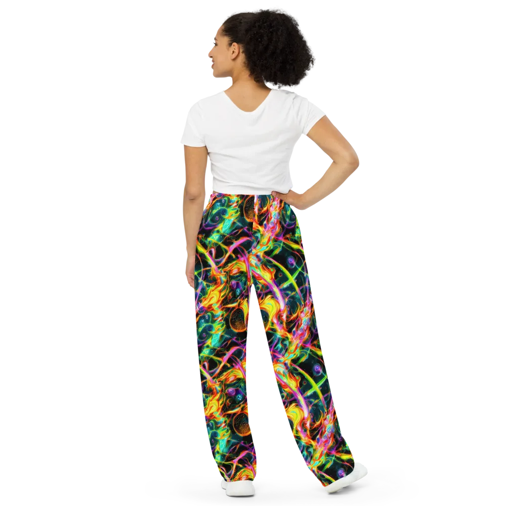 Astral Firestorm on Wide-Leg Pants — Back