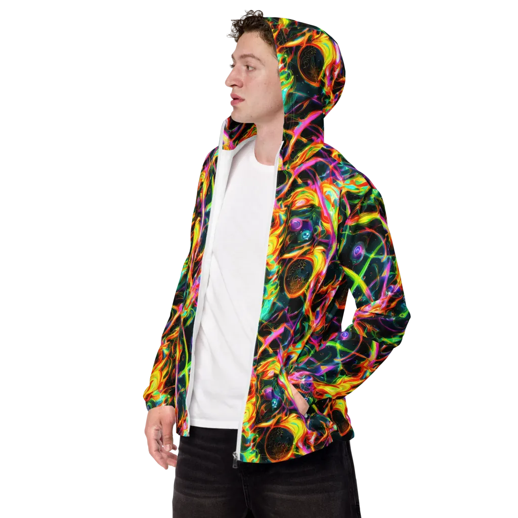Astral Firestorm on Men's Windbreaker — Left Front