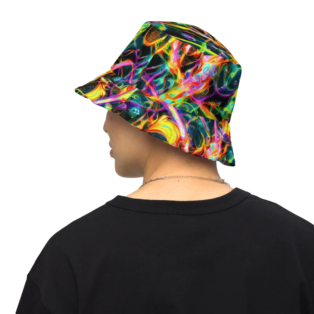 Astral Firestorm on Reversible Bucket Hat — Back Inside