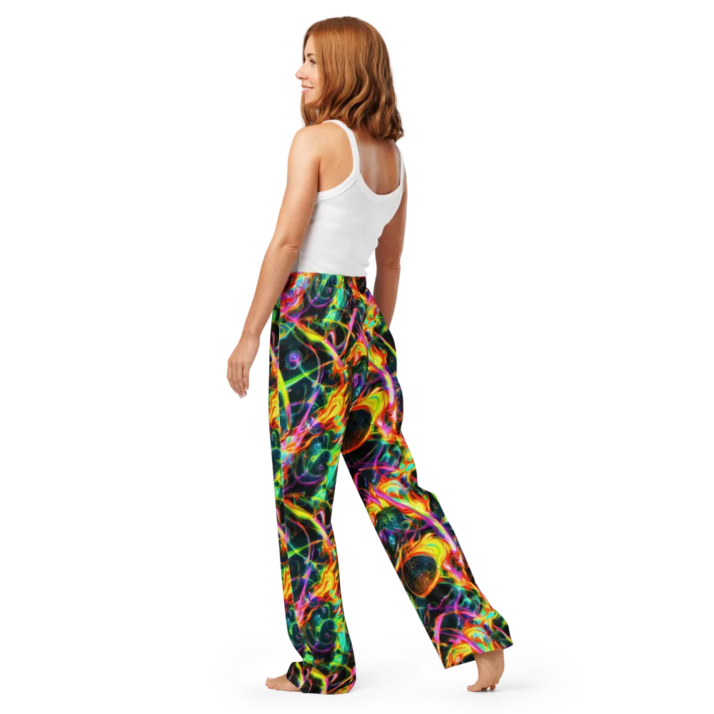 Astral Firestorm on Women's Pajama Pants — Back