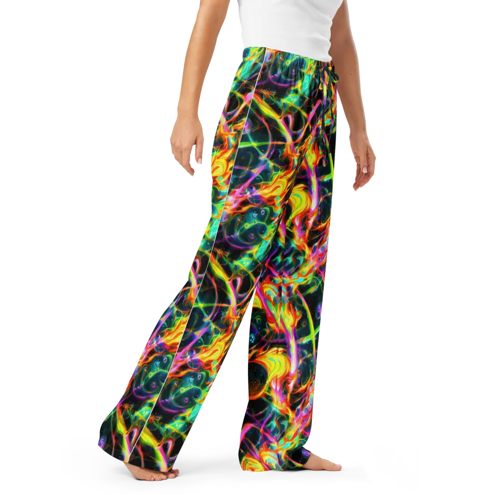 Astral Firestorm on Women's Pajama Pants — Right Front