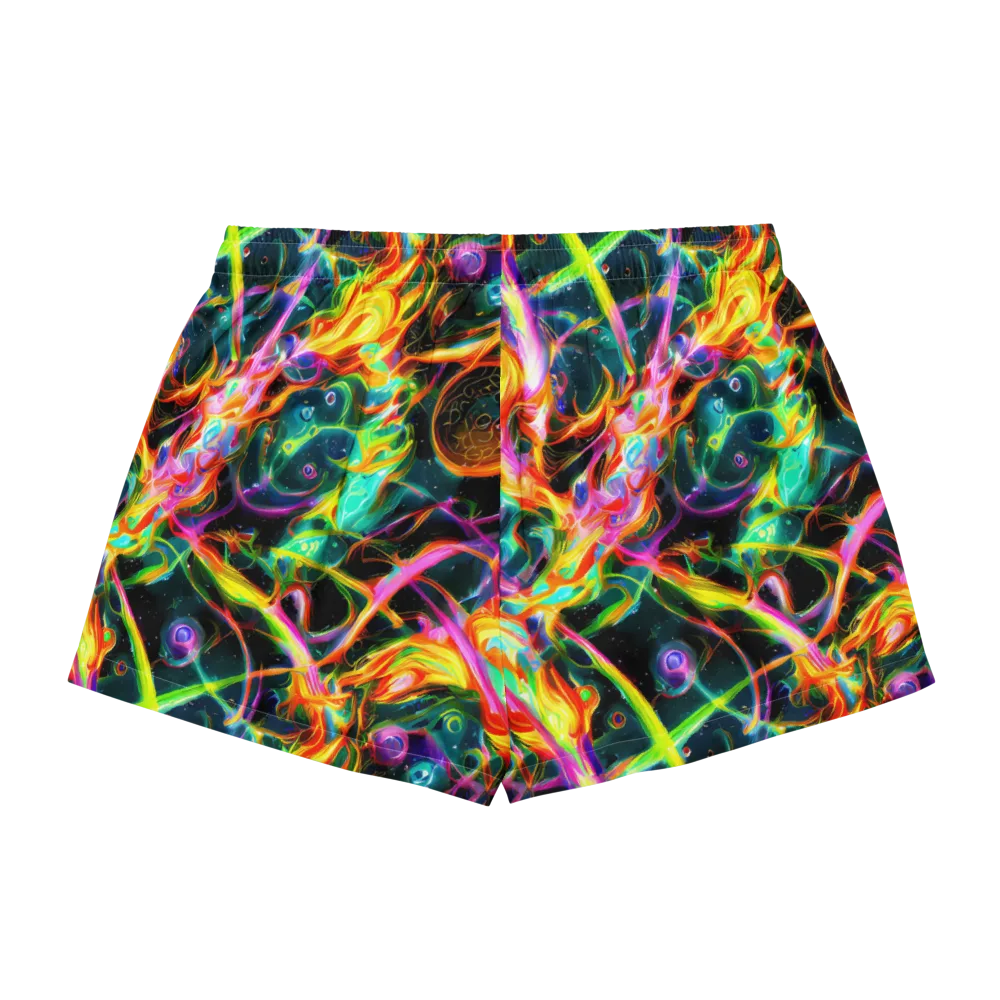 Astral Firestorm on Women's Pajama Shorts — Back