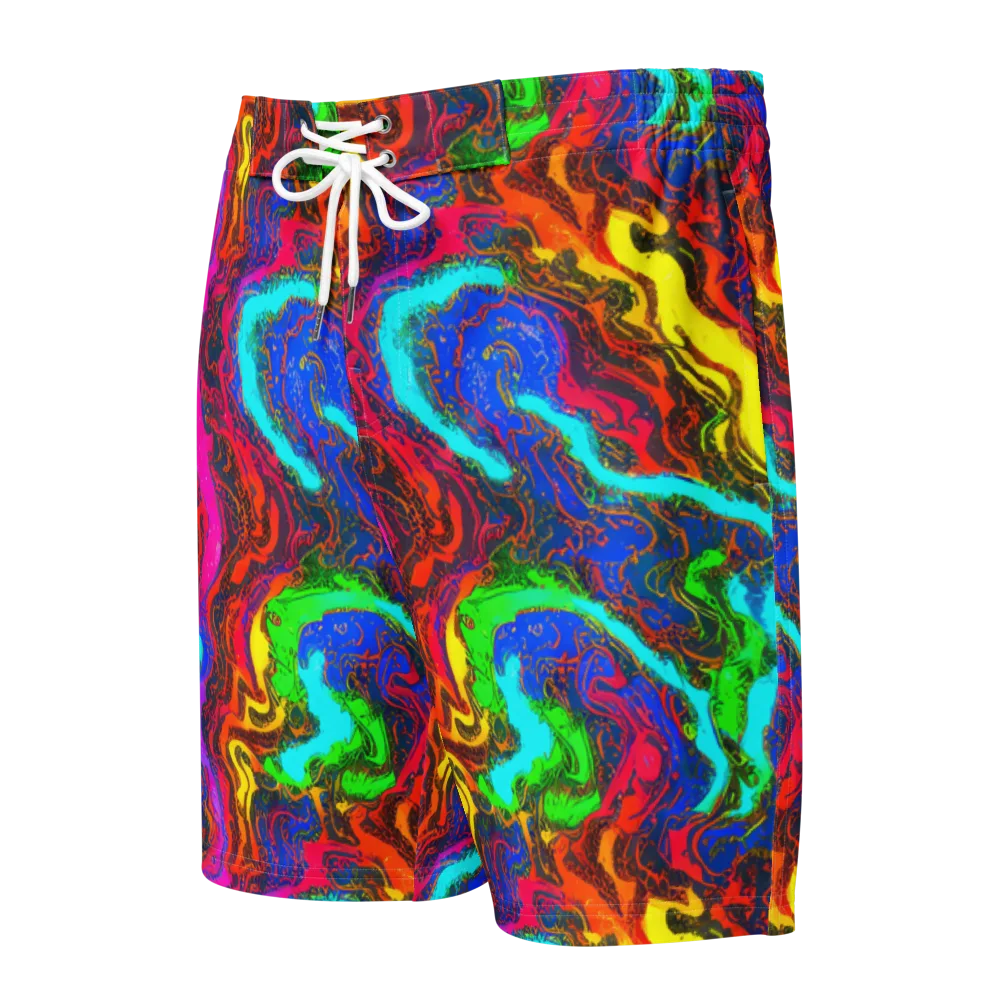 Prismatic Fossils on Men's Board Shorts — Front